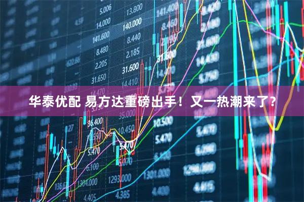 华泰优配 易方达重磅出手！又一热潮来了？