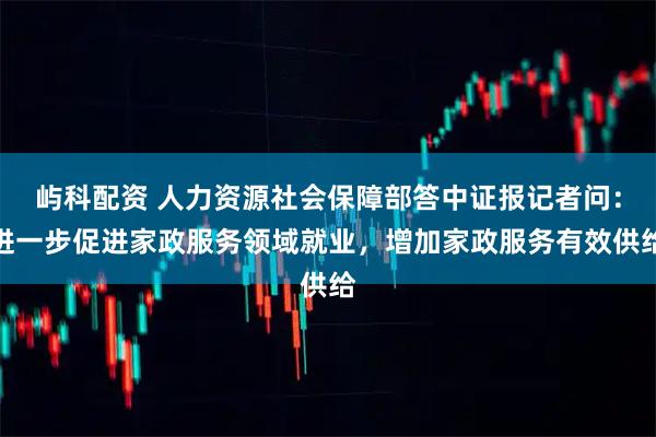 屿科配资 人力资源社会保障部答中证报记者问：进一步促进家政服务领域就业，增加家政服务有效供给